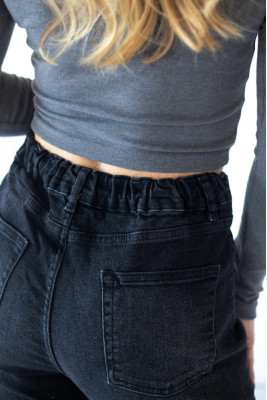 Жіночі джинси Straight Big Size з еластичним поясом